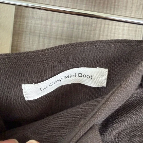 NWT Frame Espresso Brown Le Crop Mini Boot Trouser Pants Size 6 - Picture 13 of 14